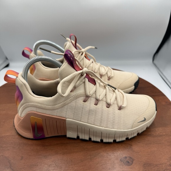 Nike Shoes - NIKE Free Metcon 6 SE Training Shoes Sneakers Pear/Pewter/Multicolor Women's 7.5